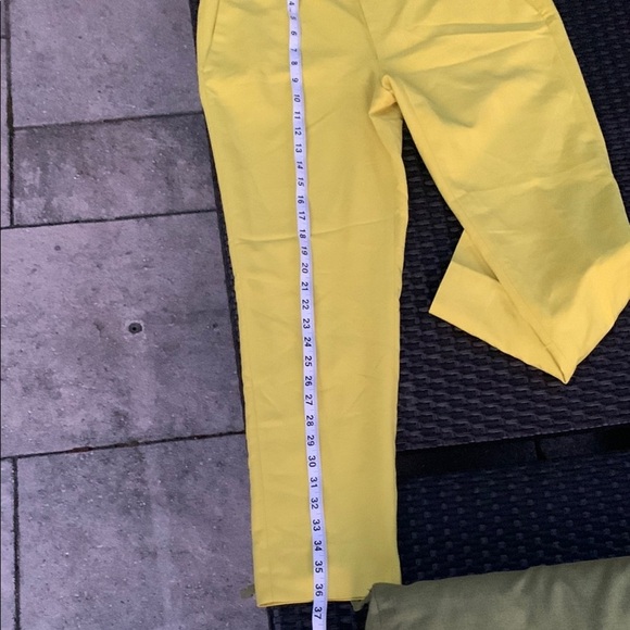 Zara Yellow/ mustard Slim Fit Pants - Picture 4 of 4